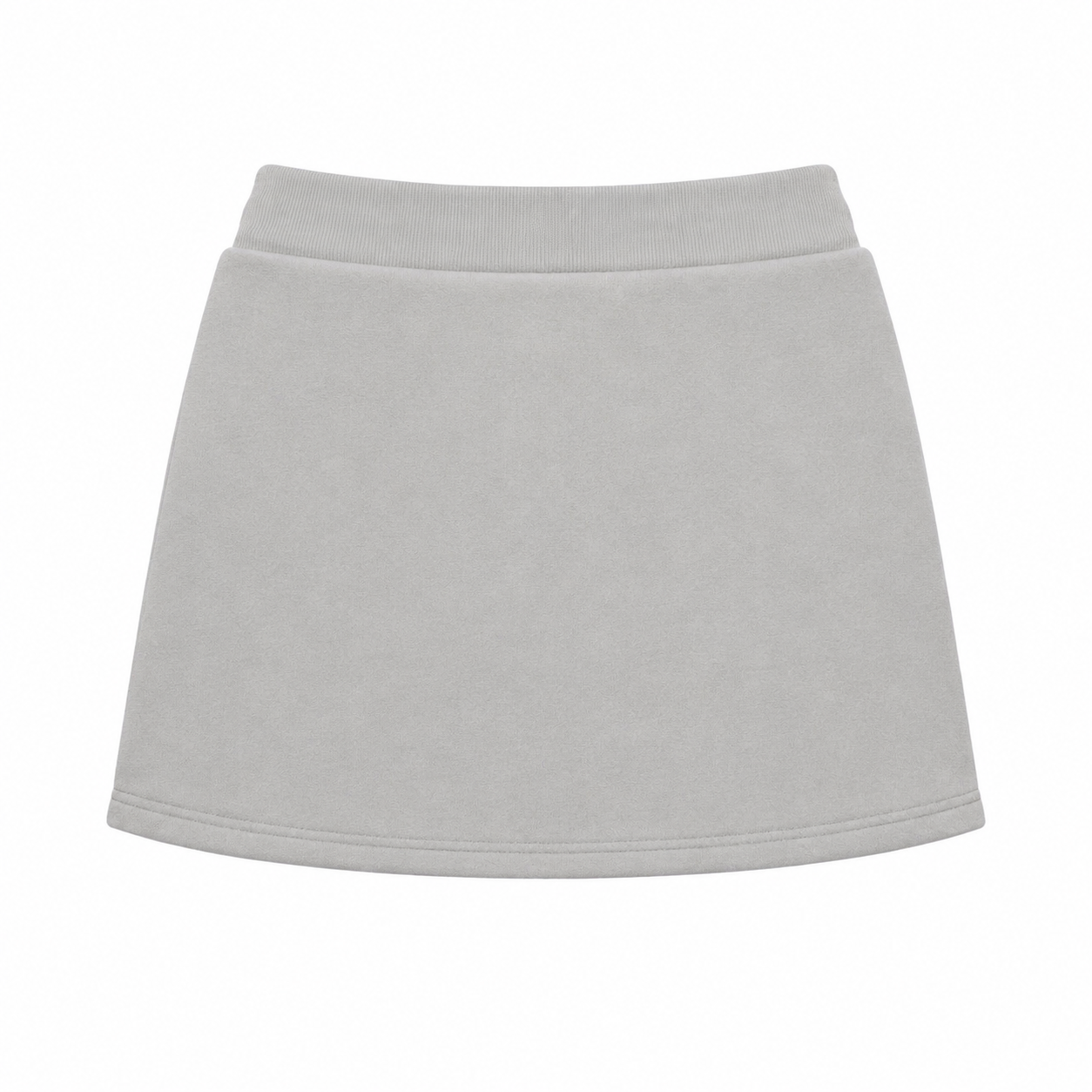 Grey Cotton Fleece Skirt