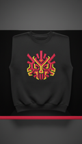 Heavyweight crewneck embroidered pop motifs