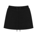 Black cotton fleece skirt