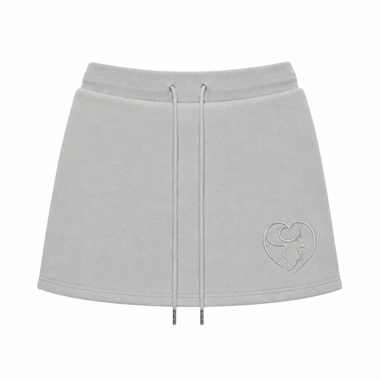 Grey Cotton Fleece Skirt