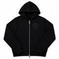 Black Hoodie with removable faux Fur