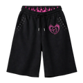 Pink Heart Flames Shorts