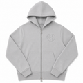 Grey Hoodie with Removable Faux Fur