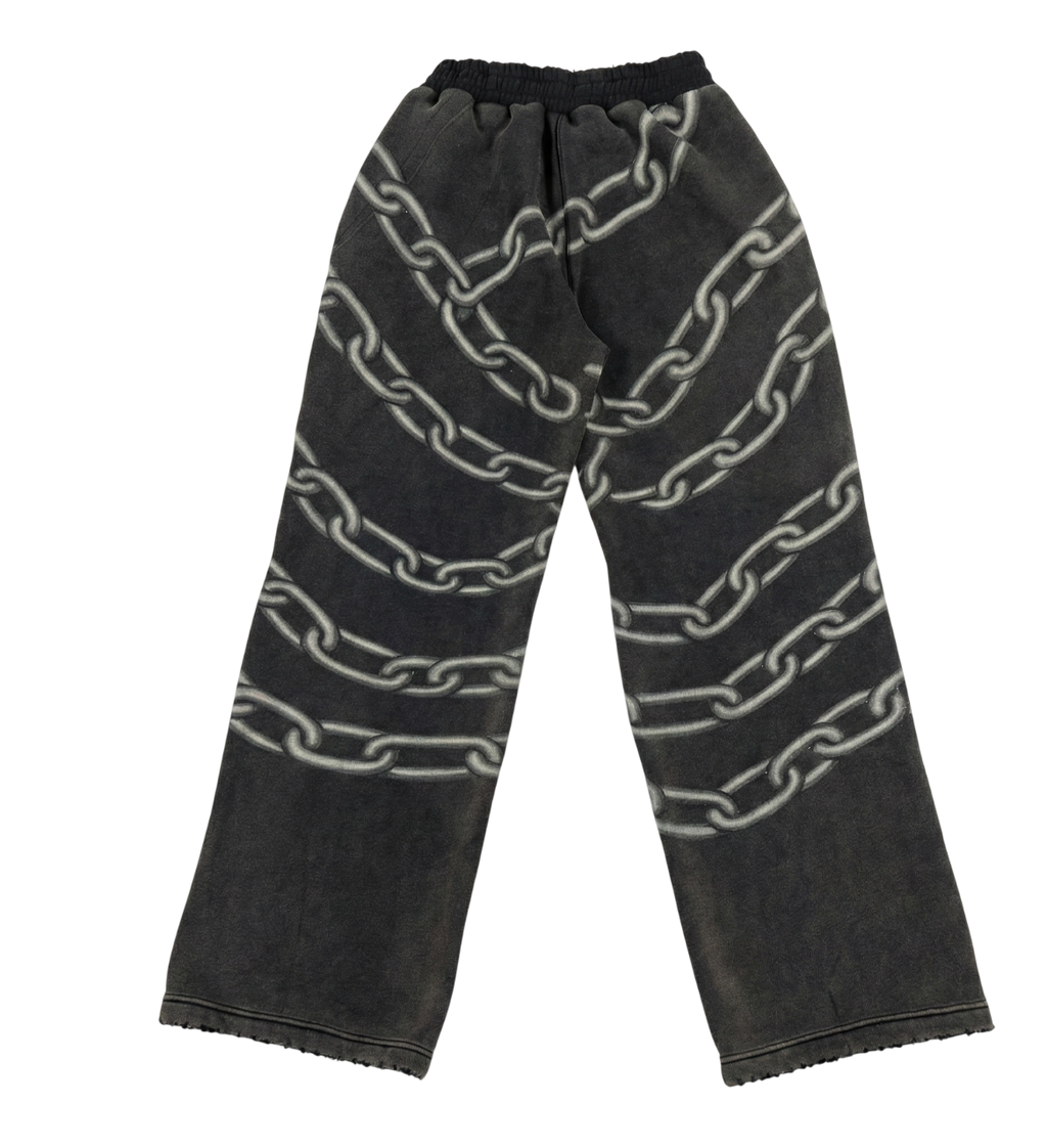 Distressed Chain Heavyweight Sweat Pants