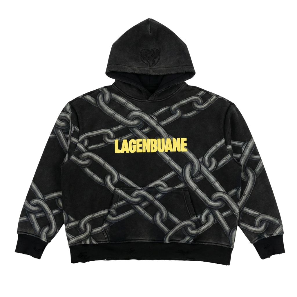 Distressed Chain Heavyweight Hoodie