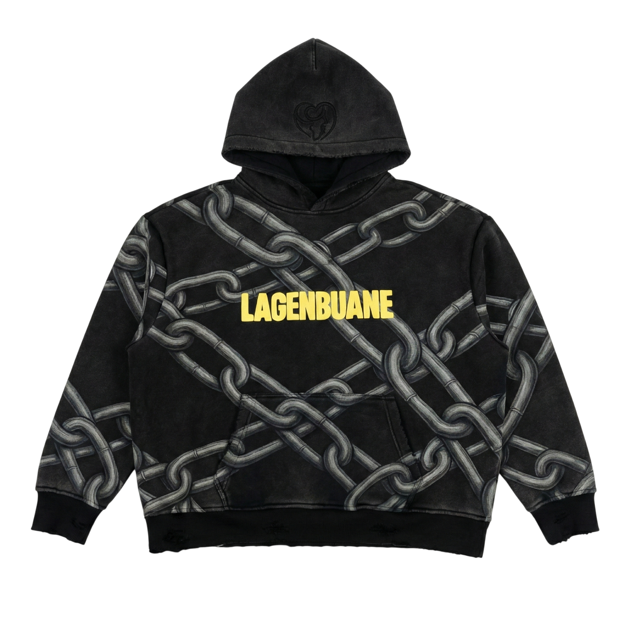 Distressed Chain Heavyweight Hoodie