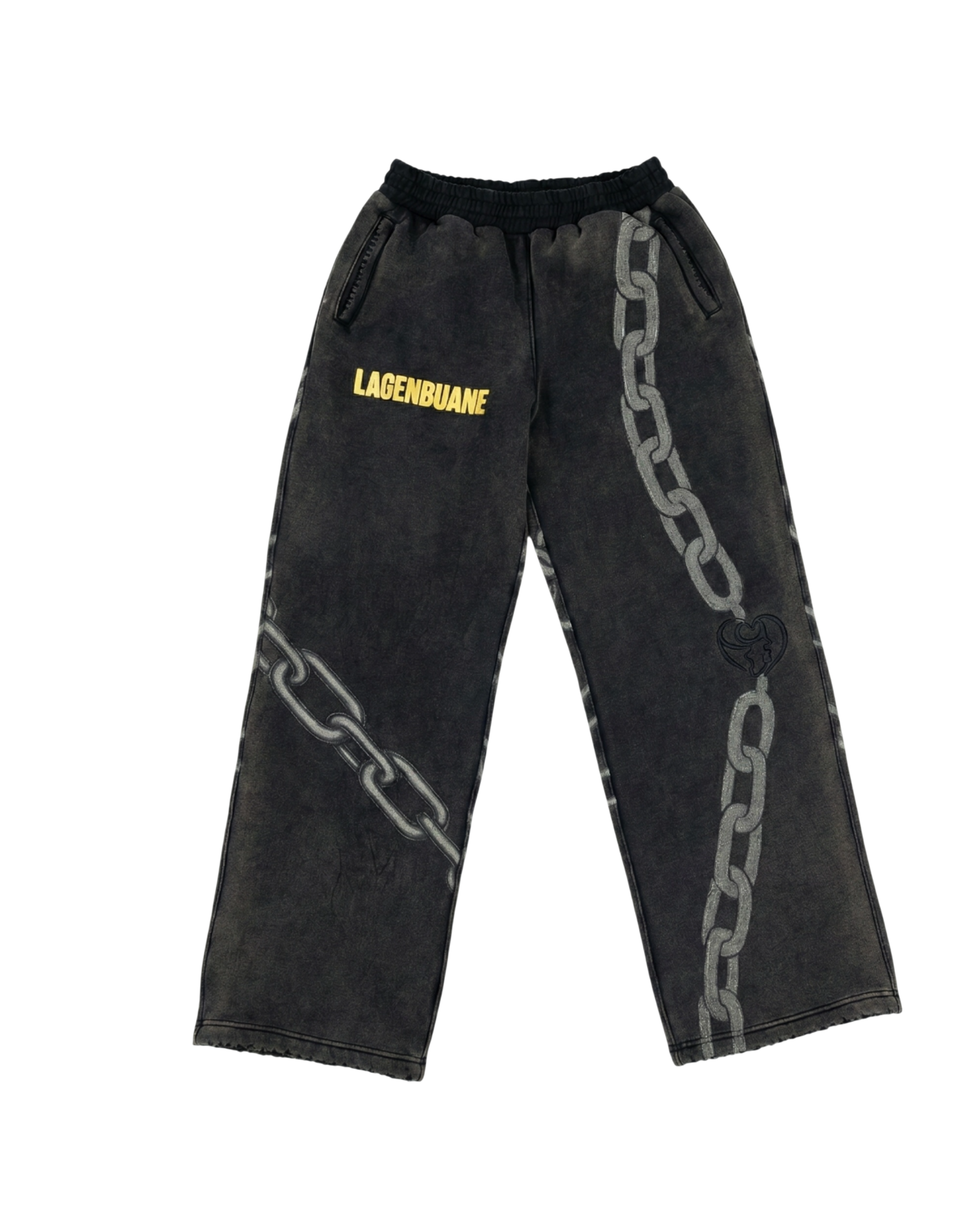 Distressed Chain Heavyweight Sweat Pants