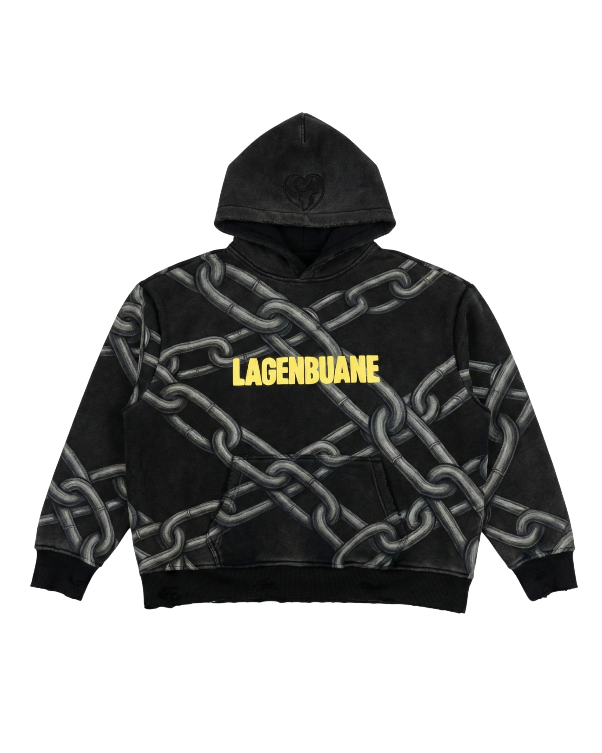 Distressed Chain Heavyweight Hoodie
